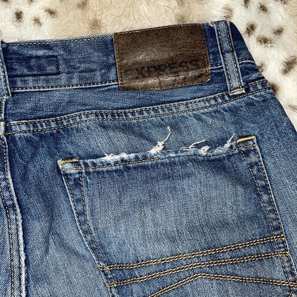 Express Light Blue Straight Leg Men’s Jeans Size 30X30 - Picture 8 of 11